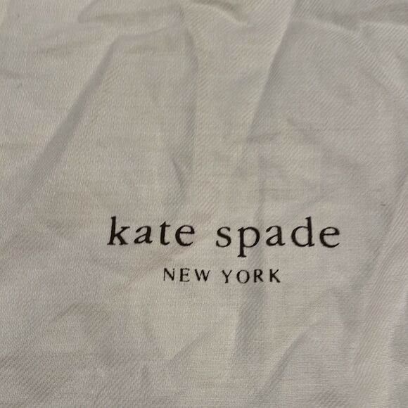 Kate Spade white dust bag with brown drawstrings and lettering. No purse - Picture 3 of 7